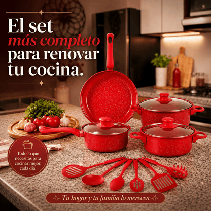 Set De Ollas De Colores x13 Piezas – Antiadherente
